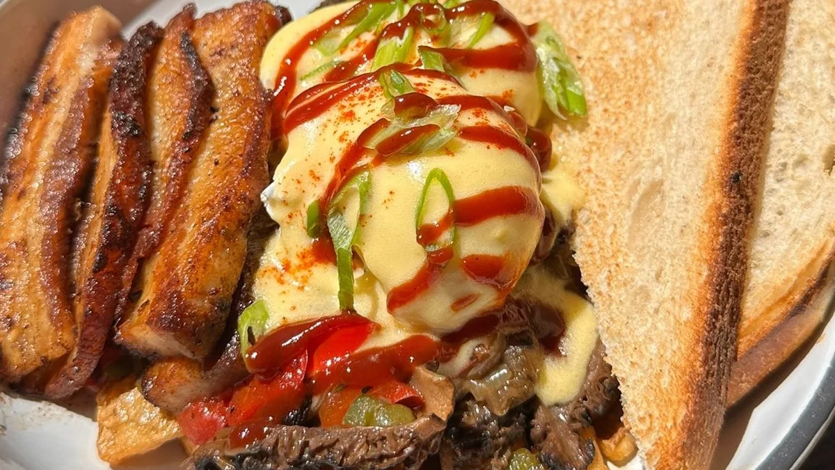 This weekend we’re bringing together two incredible ingredients for a brunch special that’s packed with flavour.

Our Pork Belly & Morel Mushroom Hash features crispy, slow-cooked pork belly, wild morel mushrooms, caramelized onions, and peppers, all served over crispy potatoes and topped with two eggs, our house-made hollandaise, green onions, and a drizzle of BBQ sauce.

Rich, smoky, earthy, and deeply satisfying, this is the kind of dish that showcases everything we love about a proper Squamish brunch.

And yes, those morels are the real deal.

Available this weekend only.