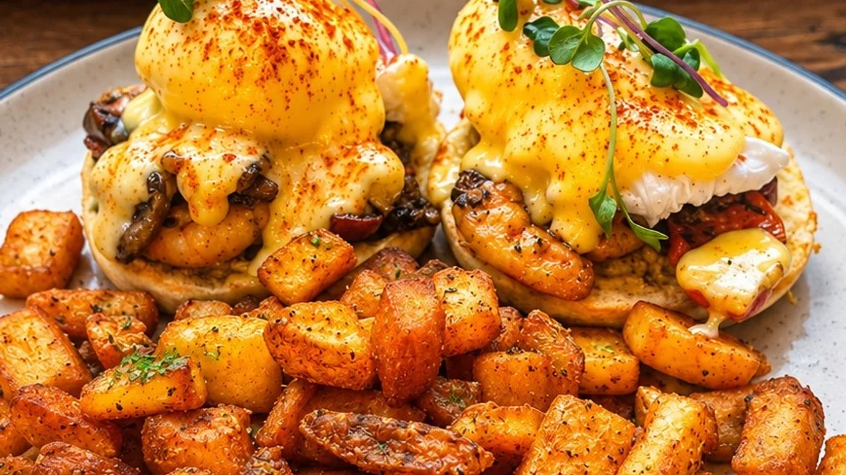 We're bringing a little Southern heat to brunch this weekend with our Creole Prawn Benny!
Juicy prawns sautéed with red onions, cherry tomatoes, Creole butter, Cajun spice and chimichurri, piled onto an English muffin and topped with two medium poached eggs and our rich, house-made hollandaise.
Served alongside our flavour-packed Creole hash browns, this Benny delivers the perfect combination of buttery, spicy and fresh flavours.
If you're looking for a delicious weekend brunch in Squamish, this one's definitely worth getting out of bed for!
Available this weekend only.