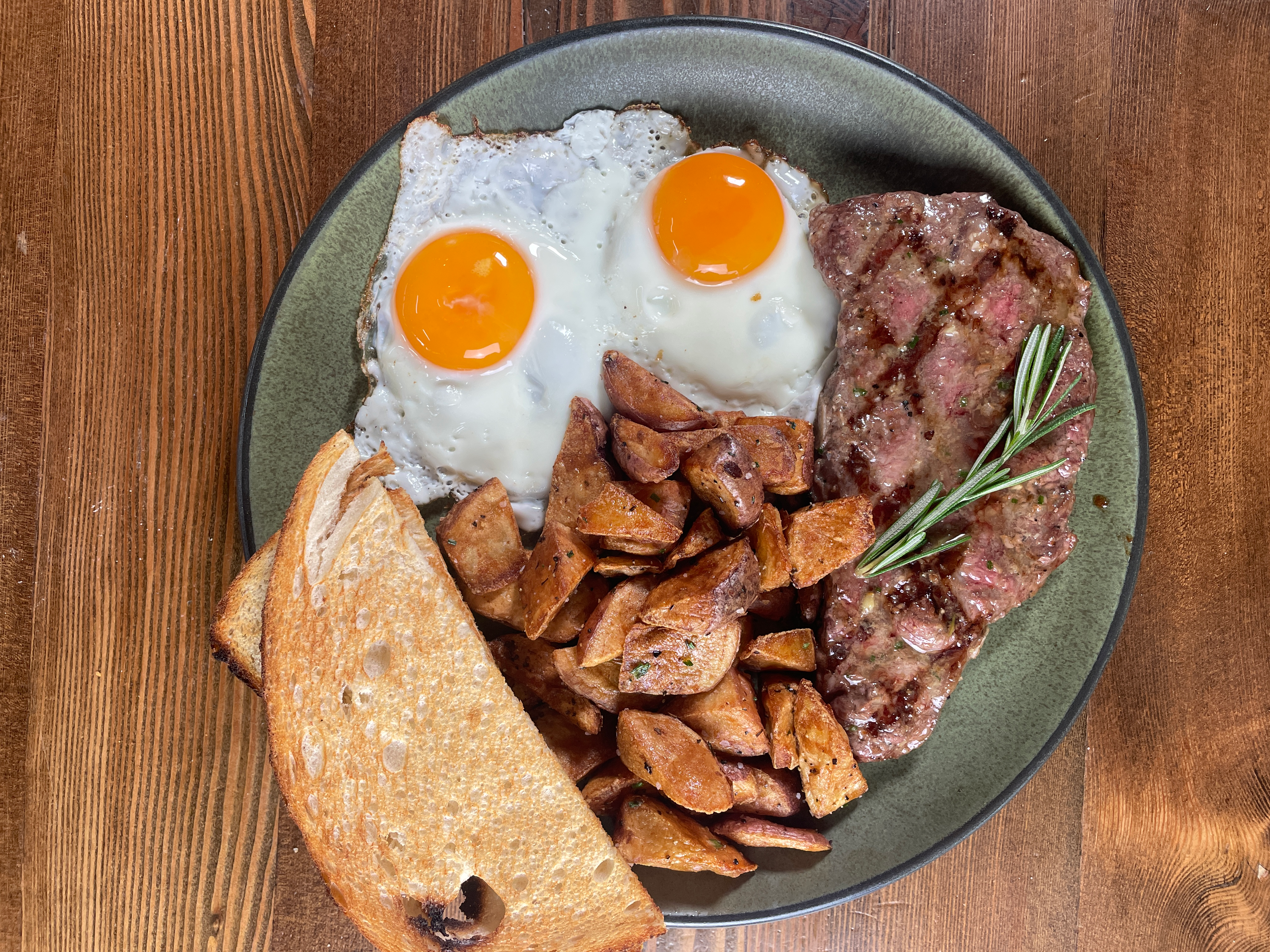 Steak & Eggs Breakfast $20.99 (Until 11am weekdays)